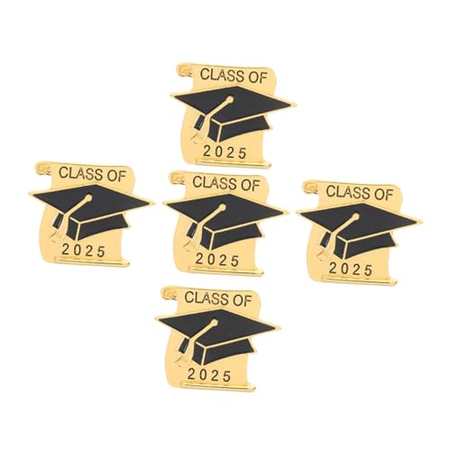 TOYANDONA 5 Stück Teiliges Abschlussmütze Anstecknadeln Metallbroschen für Graduierung Stilvolle Dekoration für Kleidung Taschen und Hüte für Absolventen von TOYANDONA