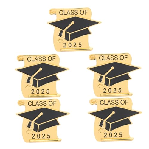 TOYANDONA 5 Stück Teiliges Doktorhut Metallbroschen für Abschlusskleidung Taschen und Hüte Anstecknadeln für Graduierungsfeier Vielseitig Einsetzbar als Souvenir und Dekoration von TOYANDONA