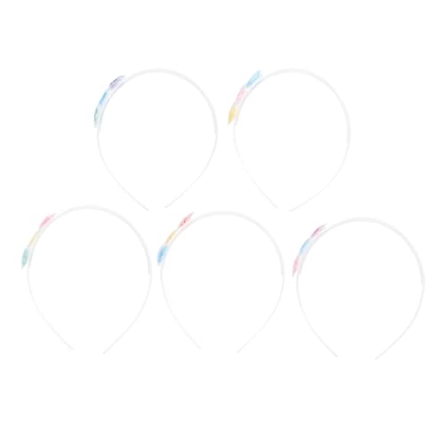 TOYANDONA 5stücke Herzförmige Cartoon Stirnbänder Für Junge Mädchen Transparente Haarbänder Mit Quicksand Muster Haaredekoration Für Valentinstag Kostümpartys Und Feiertage von TOYANDONA