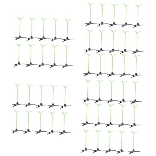 TOYANDONA 50 Stück Lustige Haarspangen Haarspangen Für Mädchen Für Kopfbedeckungen Kleine Blattsprossen Kopfnadel Sprossen Mädchen- Bohnensprossen von TOYANDONA