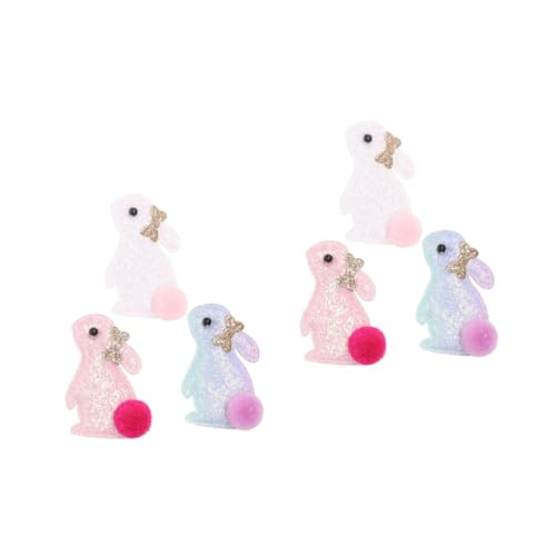 TOYANDONA 6 Stk 3D-Kaninchen-Haarspange Leoparden-Haarnetze kinder haarspangen haarspange kinder Haar Klammern Haarnadeln Kopf Zubehör Haarschmuck Blitz schmücken Kopfbedeckung Stoff von TOYANDONA