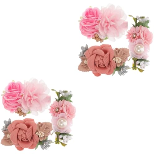 TOYANDONA 6 Stk Haarspange Haarbänder für Babys Rosendekor kinder haarspangen haarspange kinder Haarklammer Geschenke Blumenmädchen Haarspange Haarschmuck Prinzessin schmücken Blüte von TOYANDONA