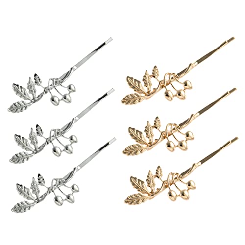 TOYANDONA Haarschmuck-Set 6 Stück Haarnadel Hochzeit Kopfbedeckung Damen Haarspangen Dekorative Haarspangen Blatt Haarspange Haarteile Für Haarschmuck Für Hochzeit Seitenhaarklammern Blumen von TOYANDONA