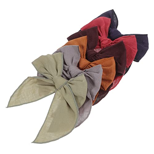 TOYANDONA 6stücke Große Haarbögen Für Damen Vintage Stoffhaarbänder Mit Metallclip Rutschfeste Haarspangen Für Hochzeiten Partys Und Besondere Anlässe von TOYANDONA