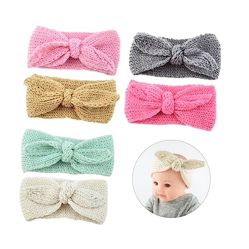 TOYANDONA 6 Stk Stirnbänder Für Kleinkinder Turban Häkeln Leere Schädelmütze Gehäkelt Gestrickt Stirnband Für Kinder Kleinkind Stirnband Kopftuch Für Kinder Schädelkappe Krawatte Baby von TOYANDONA