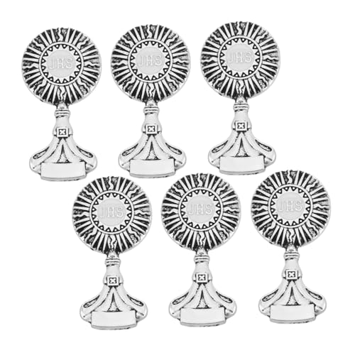 TOYANDONA 6 Stück Metall Kreuz Anstecknadeln Silberne Broschen für Kommunion Religiöse Kleidung Hüte und Accessoires Christliche Broschen für Männer und Frauen von TOYANDONA