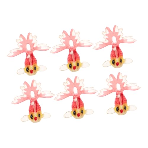 TOYANDONA 6 Stück Resin Goldfisch Anhänger Bunte Fisch Charms für Diy Schmuckherstellung Stabile Details Vielseitig für Ohrringe Halsketten Armbänder Kreative Bastelideen für Anlässe von TOYANDONA