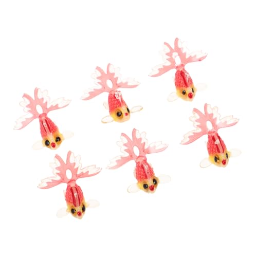 TOYANDONA 6stücke Harzanhänger Goldfisch Für Schmuckherstellung Diy Ohrringzubehör Anhänger Bastelanhänger Harzdetails Schmuckanhänger von TOYANDONA