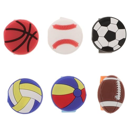 TOYANDONA 6 Stück Sportliche Ballringe aus PVC Bunte Finger Ringe für Sport Themenpartys Fußball Basketball Volleyball und Goodie Bag Füller für Erwachsene von TOYANDONA