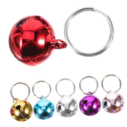 TOYANDONA 6 Stück Teiliges Bunte Halsbandglocken Kleine DIY Haustier Glocken für Katzen und Hundehalsbänder Dekorative Anhänger mit Klarem für Bastelbedarf und Festliche Anlässe von TOYANDONA