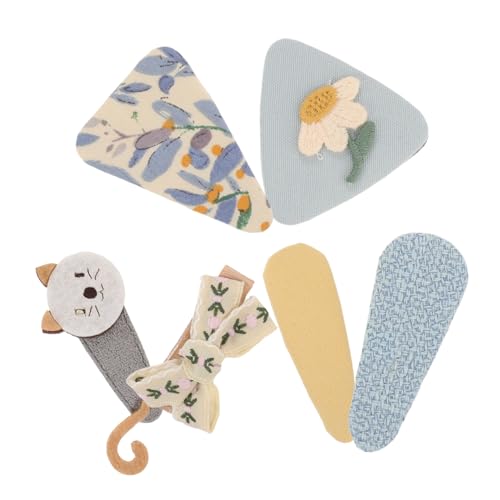 TOYANDONA 6 Stück Teiliges Koreanische Stoff-schleifen-haarklammern für Mädchen Rutschfeste Leichte Snap-accessoires in Gelb und Blau Vielseitig für Pferdeschwanz und Seitenstyling Bequeme von TOYANDONA