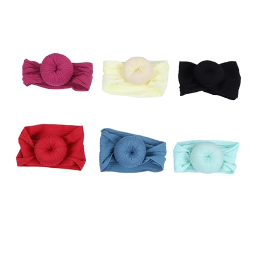 TOYANDONA Haarschmuck Für Kinder 6St Stirnband haarband haarbänder Knotted headbands hair accessories items accessories kopftücher haarschmuck binden Krapfen Krawatte Schal Kleinkind von TOYANDONA