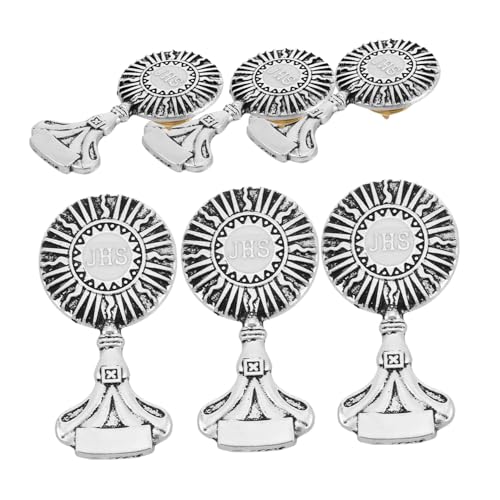 TOYANDONA 6stücke Kruzifix-anstecknadeln Christliche Brosche Erstkommunion Anstecknadel Abzeichen Für Frauen Und Männer Katholische Anzüge Pullover Mantel Dekor Metall von TOYANDONA