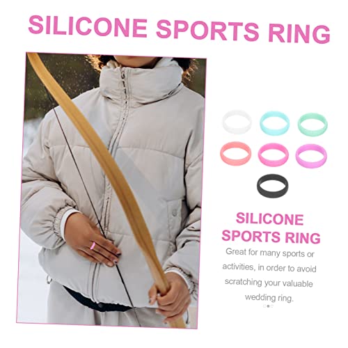 TOYANDONA 7 Stück Teiliges Silikonring für Frauen Hautfreundlich Atmungsaktiv und Flexibel Ergonomisches Design für Outdoor Sport Schützt vor Kratzern bei Geschwollenen Fingern Farbig von TOYANDONA