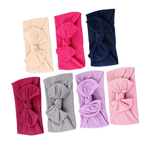 TOYANDONA 7st Turban-haarwickelmädchen Knoten Turban Baby Baby-kopftücher Baby Haarband Baby-turban Haargummis Für Kleinkinder Haarschmuck Europäisch Und Amerikanisch Neugeboren Stirnband von TOYANDONA