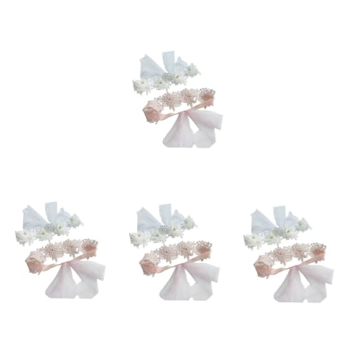 TOYANDONA 8 Stk Spitzenstirnband baby stirnbänder Haarschmuck für Kleinkinder Haarschmuck aus Strass Haargummi Haarschmuck für Babys Urlaubsstirnband Taufgeschenk für Neugeborene die Blumen von TOYANDONA