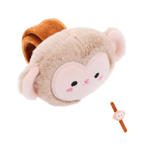 TOYANDONA Affe Plüsch Schnapparmband für Kinder Kuscheltier Armband Lustiges Tierarmband für Geburtstagsparty Gastgeschenke Weiches Plüschmaterial Angenehm zu Tragen von TOYANDONA