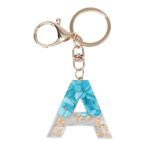 TOYANDONA Anfänglicher Schlüsselbundbuchstabe Alphabet Schlüsselring Quaste Charm Schlüsselanhänger Anfängliche Geldbörse Charms für Handtaschen Alphabet Anfangsbuchstabe Anhänger (Blau A) von TOYANDONA