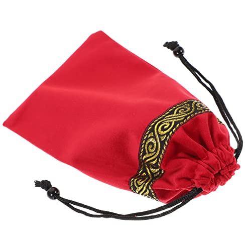 TOYANDONA Aufbewahrungstasche Für Tarotkarten Tragbarer Tarotkarten-Halter Aus Samt Organizer-Tasche Mit Kordelzug Für Kleine Utensilien von TOYANDONA
