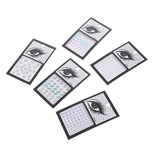 TOYANDONA Aufkleber Für Mädchen 5 Blatt Selbstklebende Strass Aufkleber Für Gesicht Und Körper Juwelen Sticker Für Augenbrauen Wangen Nagelkunst Party Dekoration von TOYANDONA