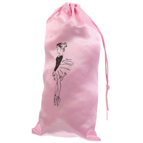 TOYANDONA Balletttasche Mit Kordelzug Für Tanzschuhe Waschbar Und Tragbar Aufbewahrungstasche Rosa Für Ballettschuhe Und Übungsschuhe Schuhbeutel Für Tänzerinnen Und Mädchen von TOYANDONA