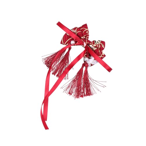 TOYANDONA Chinesischer Haarschmuck Bowknot form mit Quaste Traditioneller Haarclip für Mädchen Festlicher Kopfschmuck für Neujahrsfeier im Antiken Stil von TOYANDONA
