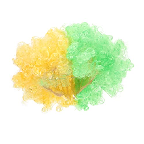 TOYANDONA Clown Perücke Brasilianische Flagge Karneval Perücke Clown Haare Cosplay Zubehör für Partys und Festlichkeiten Atmungsaktiv und Langlebig von TOYANDONA
