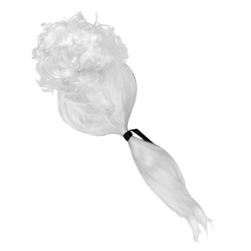 TOYANDONA Weiße Lockige Gentleman-anwaltsperücke Für Junge Mädchen Cosplay Richterperücke Bühnenauftritte Anwaltsperücke Für Kostüme Und Partys von TOYANDONA
