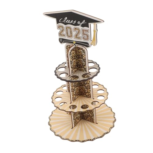 TOYANDONA Eleganter Geldhalter Holz Class of mit Fächern für Karten und Bargeld Kompakte Abschlussfeier Dekoration Vielseitiges für Absolventen und Abiturienten von TOYANDONA