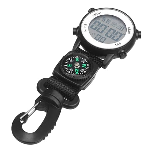 TOYANDONA Backpacking Hanging Watch Multifunktionale Elektronische Clip-Uhr Für Outdoor-aktivitäten Für Reisen Wandern Und Mit Praktischem Karabiner Und Präziser Zeitmessung von TOYANDONA