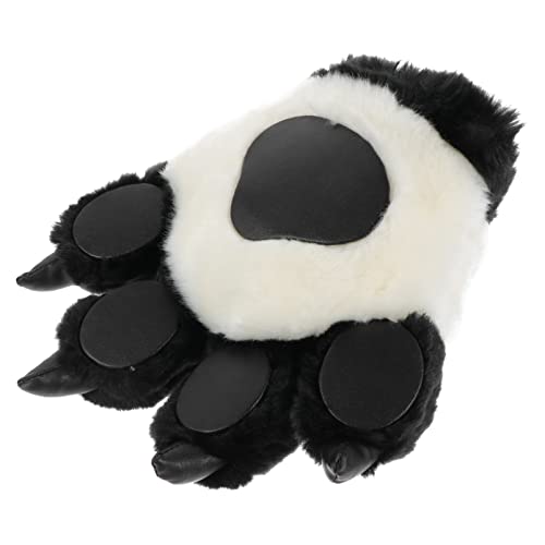 TOYANDONA Fursuit Winterhandschuhe Krallenhandschuhe Handschuhe Tierpfote Handschuhe Flauschige Krallenhandschuhe Plüsch Tierpfote Warme Handschuhe Cosplay- Handschuhe Katzen Pfoten von TOYANDONA