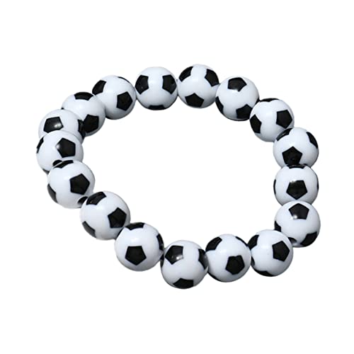 TOYANDONA Fußball Perlen Armband Für Männer Schickes Geschenk Sportarmband Modisches Herrenarmband Mit Fußballperlen Für Clubs Und Feiern von TOYANDONA