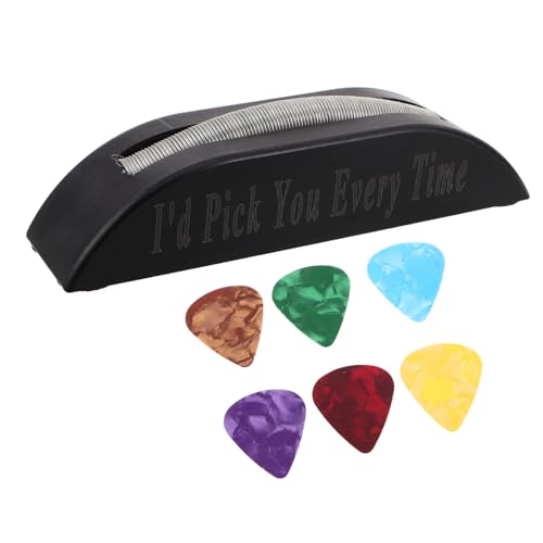 TOYANDONA Gitarre Plektrum Organizer PVC Pick Halter mit Federklemme Vielseitig Kompatibel für Akustik Bass Leicht und Langlebig für Gitarristen und Ukulele Spieler von TOYANDONA