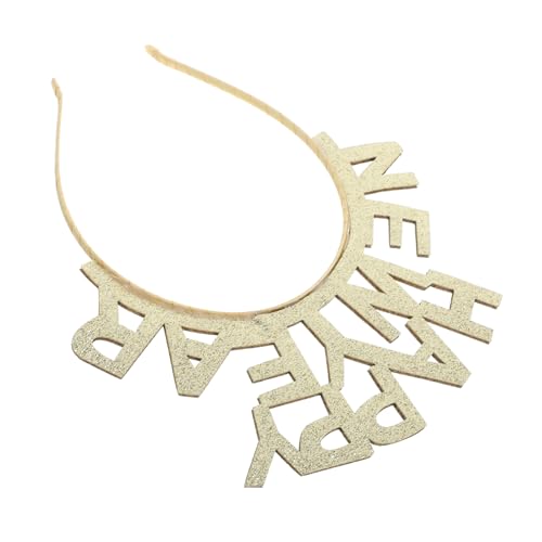 TOYANDONA Glitzer Haarreif Für Neujahrsfeiern Funkelndes Haarschmuck-accessoire Mit Happy Year Schriftzug Für Partys Und Festliche Anlässe von TOYANDONA