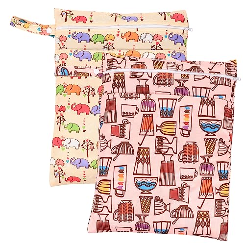 TOYANDONA 2st Wickeltasche Nasstasche Für Badeanzug Stoffwindeleimer Tote-Einsatz-Organizer Pumptasche Windelorganisator Hängend Kleine Nasstasche Groß Kind Windeln Polyester Neoprenanzug von TOYANDONA