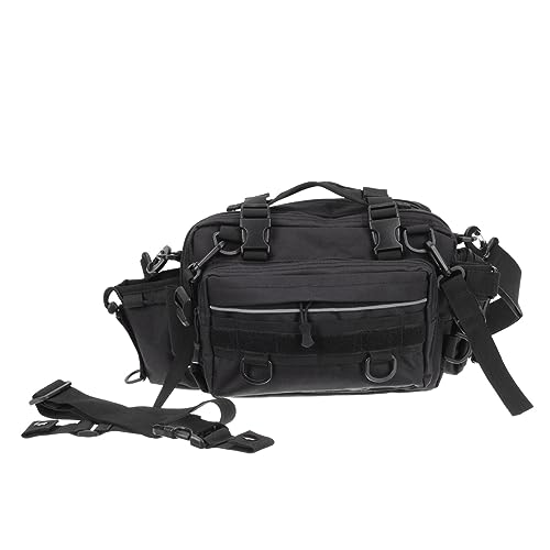 TOYANDONA Angeltasche Großes Fassungsvermögen Tragbare Umhängetasche Einzelne Schultertasche für Angler Wasserabweisend Mehrere Fächer für Zubehör für Outdoor Aktivitäten von TOYANDONA