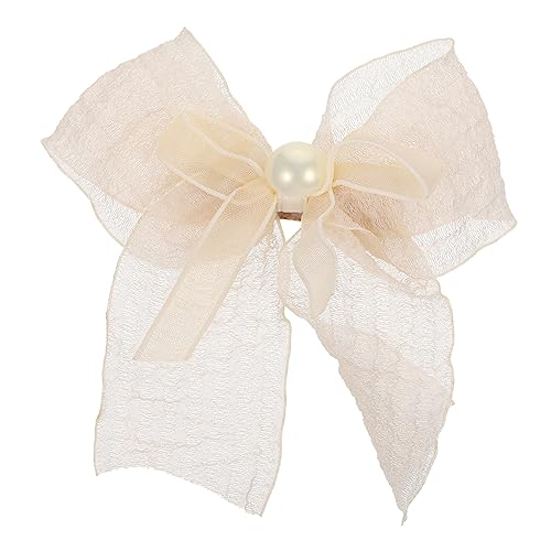 TOYANDONA Haarspangen Haarnadel bow hair clip haarclips weiße Haarschleife Jubelbögen Haarklammer Schleifenclips für Frauen Spitze Haarspange Leicht Krawatte Haarring Haarschmuck Kind Metall von TOYANDONA