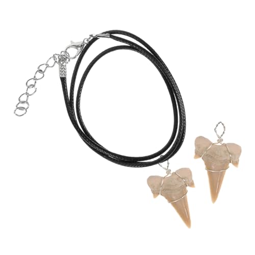 TOYANDONA Haifischzahn Charm Anhänger Für Halsketten Dekor Diy Schmuck Halsschmuck Herrenhalsschmuck Verstellbare Kette Für Männer von TOYANDONA