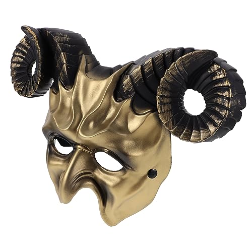 TOYANDONA Halloween Kostüm Horn Halb Ram Maskerade Halloween Party Cosplay Ornament von TOYANDONA