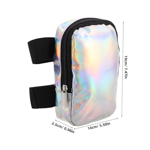 TOYANDONA Holografische Hüfttasche für Damen Verstellbarer Beinriemen Leichte Strapazierfähige Iridiszierende Umhängetasche Schnellt Zugängliche Taschen für Outdoor Wandern Reisen Sport von TOYANDONA