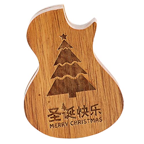 TOYANDONA Holz Gitarren Plektrum Box mit Fächern Langlebiger Pick Aufbewahrungsorganizer Stapelbares Design Natürlicher Holz Look Praktischer Gitarren Zubehör Organizer für Musiker von TOYANDONA