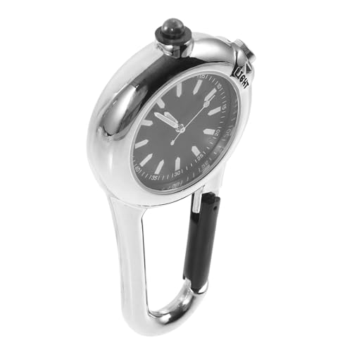 TOYANDONA Karabiner Taschenuhr für Outdoor Sportarten mit Leuchtfunktion Tragbare Uhr für Camping und Reisen von TOYANDONA