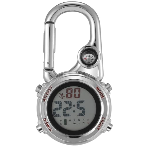 TOYANDONA Karabineruhr mit Haken Digitale Outdoor Uhr Multifunktionale Taschenuhr Strapazierfähiges Material für Camping und Bergsteigen von TOYANDONA