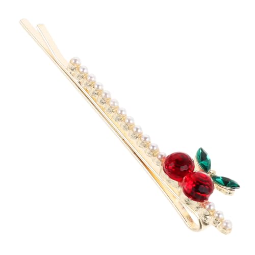 TOYANDONA Chic Cherry Haarspange Mit Funkelnden Strasssteinen Und Perlen Stilvolles Haaraccessoire Für Täglichen Gebrauch Und Besondere Anlässe Vielseitig Einsetzbar Und Charmant von TOYANDONA
