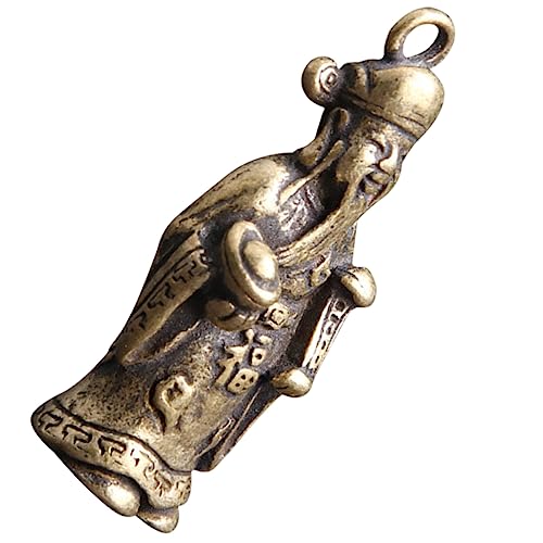TOYANDONA Kleiner Vintage Metall Anhänger God Of Wealth Schlüsselanhänger DIY Dekoratives Kompaktes Feng Shui Glücksbringer Verarbeitung Handliches Design von TOYANDONA