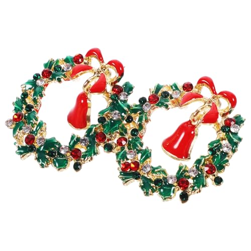 TOYANDONA Leichtgewichtige Weihnachts Ohrringe aus Legierungsmetall mit Emailliertem Kranz Design Dekorative Kleine Ohrstecker für Damen Festliche Ohrschmuck Weihnachtsdeko TOYANDONA Leichtgewichtige Weihnachts Ohrringe aus Legierungsmetall mit Emailliertem Kranz Design Dekorative Kleine Ohrstecker für Damen Festliche Ohrschmuck Weihnachtsdeko von TOYANDONA