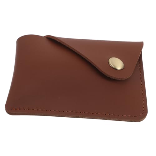 TOYANDONA Mini Pu Geldbörse Für Kreditkarten Visitenkarten Und Bargeld Vintage Slim Kartenetui Tragbarer Organizer Für Münzen Und Ausweise Für Herren Und Damen Braun von TOYANDONA