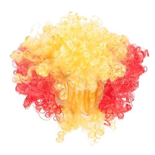 TOYANDONA Multifunktionale Clown Haarperücke mit Nationalflaggen Strapazierfähiges Kostümzubehör für Karneval Halloween und Themenpartys Farbenfroh und Auffällig von TOYANDONA