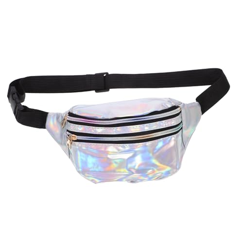 TOYANDONA Pack tragbare Hüfttasche für klein Lauftasche Tasche Frauen wasserdichte Hüfttasche Sport-Gürteltasche tragbare Sport-Hüfttasche laufende Hüfttasche Pu Silver von TOYANDONA