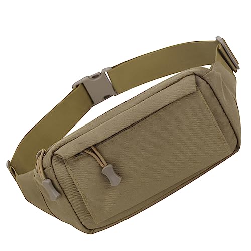 TOYANDONA Pack wasserdichte Handy Tasche schlank klein groß einfach im Freien Lauftasche für Damen Sport-Gürteltasche Anti-Verlust-Hüfttasche lackiertes PVC Light Brown von TOYANDONA